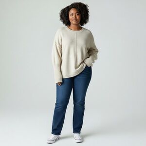 Legendary Outfitters Sweater Women's XXL Cream Soft and Cozy Crewneck NEW